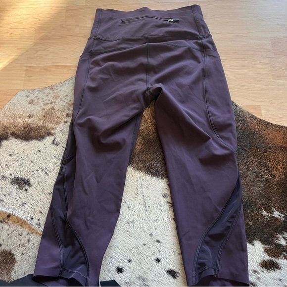 LULULEMON Pace Perfect Crop Legging Pants In Boysenberry Size 4 - Picture 8 of 11